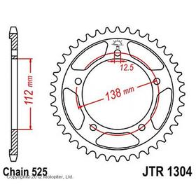 Звезда задняя, ведомая, JTR1304 для мотоцикла стальная, цепь 525, 41 зубье
Звезда задняя, ведомая, JTR1304 для мотоцикла стальная, цепь 525, 41 зубье