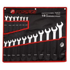 Набор ключей комбинированных Forsage F-5181, 8-19,21,22,24,27,30,32 мм, 18 предметов 
Набор ключей комбинированных Forsage F-5181, 8-19,21,22,24,27,30,32 мм, 18 предметов