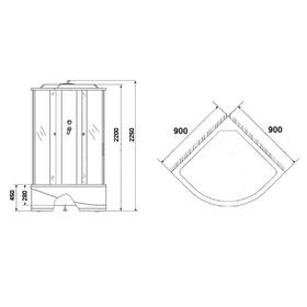 Душевая кабина NG-2508-14G, 90х90х215 см, поддон 45 см, тонированное стекло, гидромассаж
Душевая кабина NG-2508-14G, 90х90х215 см, поддон 45 см, тонированное стекло, гидромассаж