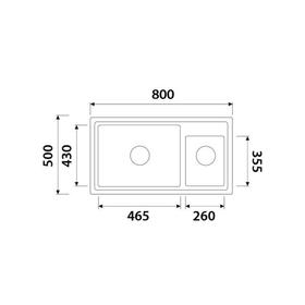 Мойка кухонная из камня KAISER KG2M-8050-J, врезная, двойная, 880х580х270 мм, цвет жасмин
Мойка кухонная из камня KAISER KG2M-8050-J, врезная, двойная, 880х580х270 мм, цвет жасмин