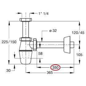 Сифон для раковины BONOMINI 2634WL32B0WZ, с пробкой 1 1/4", d=32 мм, гидрозатвор, белый
Сифон для раковины BONOMINI 2634WL32B0WZ, с пробкой 1 1/4", d=32 мм, гидрозатвор, белый