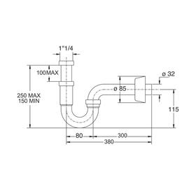 Сифон для раковины BONOMINI 0220EC30K7WZ, трубный, накидная гайка 1 1/4", d=32х300 мм, хром
Сифон для раковины BONOMINI 0220EC30K7WZ, трубный, накидная гайка 1 1/4", d=32х300 мм, хром