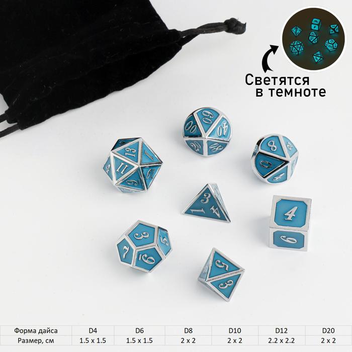 Набор кубиков для D&D (Dungeons and Dragons, ДнД), серия: D&D, "Волна", 7 шт, светящиеся
Набор кубиков для D&D (Dungeons and Dragons, ДнД), серия: D&D, "Волна", 7 шт, светящиеся
