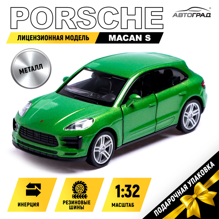 Машина металлическая PORSCHE MACAN S, 1:32, открываются двери, инерция, цвет зелёный
Машина металлическая PORSCHE MACAN S, 1:32, открываются двери, инерция, цвет зелёный