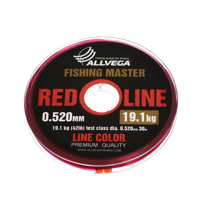 Леска монофильная ALLVEGA Fishing Master, диаметр 0.520 мм, тест 19,1 кг, 30 м, рубиновая
Леска монофильная ALLVEGA Fishing Master, диаметр 0.520 мм, тест 19,1 кг, 30 м, рубиновая