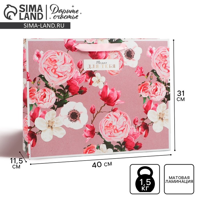 Пакет подарочный ламинированный горизонтальный, упаковка, Flower, L 40 х 31 х 11,5 см
Пакет подарочный ламинированный горизонтальный, упаковка, Flower, L 40 х 31 х 11,5 см