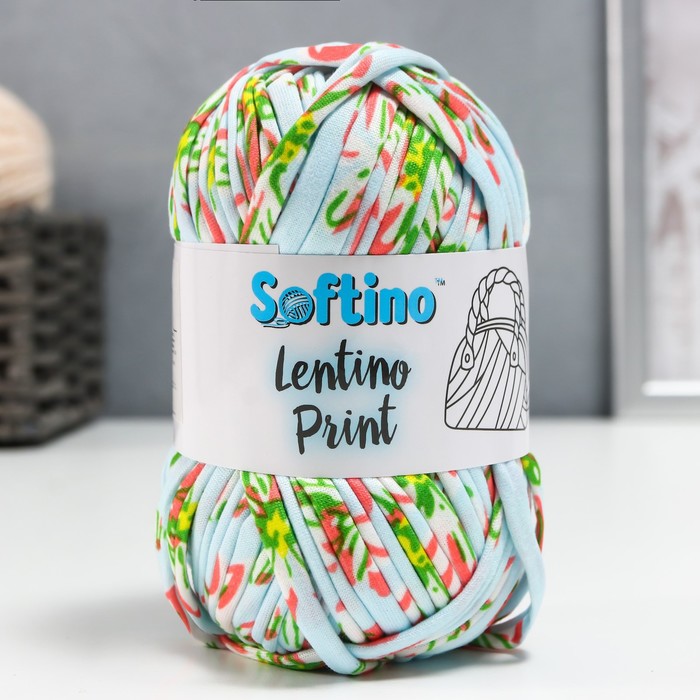 Пряжа трикотажная 95% хлопок, 5% эластан "Lentino Print" 100 гр 30 м розовый на голубом
Пряжа трикотажная 95% хлопок, 5% эластан "Lentino Print" 100 гр 30 м розовый на голубом