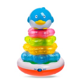 Пирамидка музыкальная «Пингвин», световые эффекты, работает от батареек, уценка (нет одного кольца)
Пирамидка музыкальная «Пингвин», световые эффекты, работает от батареек, уценка (нет одного кольца)