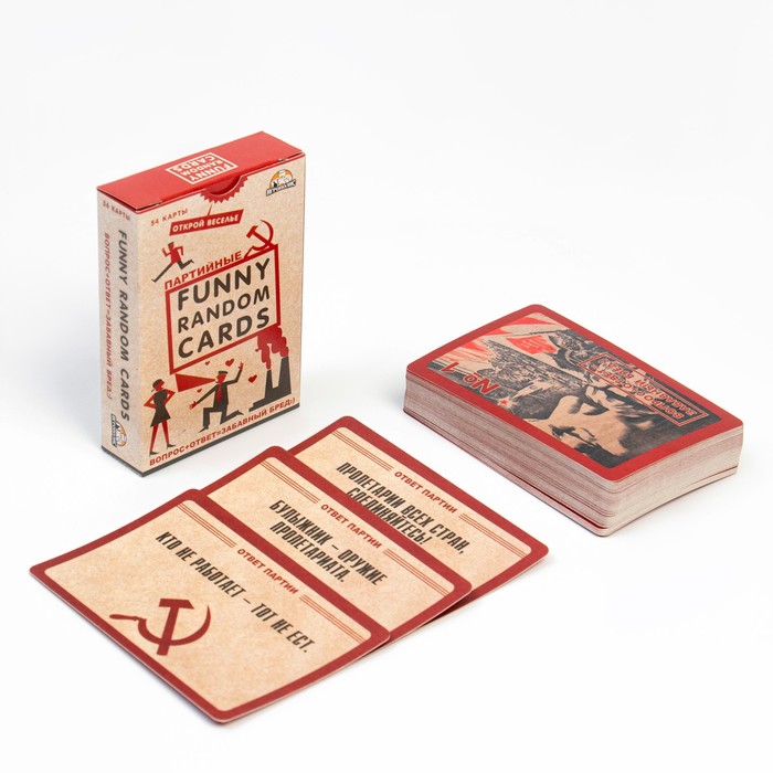 Настольная игра для взрослых для компании "Funny Random Cards", 54 карточки 9 х 6 см
Настольная игра для взрослых для компании "Funny Random Cards", 54 карточки 9 х 6 см