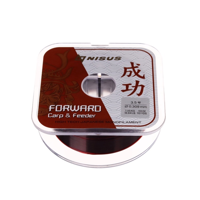 Леска NISUS FORWARD Carp & Feeder, диаметр 0.309 мм, тест 7.55 кг, 100 м, коричневая
Леска NISUS FORWARD Carp & Feeder, диаметр 0.309 мм, тест 7.55 кг, 100 м, коричневая
