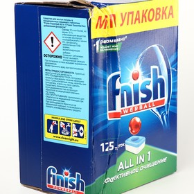 Таблетки для мытья посуды в посудомоечных машинах Finish All in 1 Max, 125 шт
Таблетки для мытья посуды в посудомоечных машинах Finish All in 1 Max, 125 шт