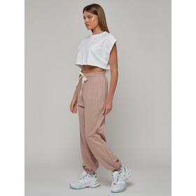 Джоггеры женские, размер 48, цвет бежевый 
Джоггеры женские, размер 48, цвет бежевый