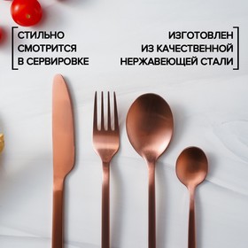 УЦЕНКА Набор столовых приборов из нержавеющей стали Magistro «Оску стандарт», 4 предмета, цвет бронзовый
УЦЕНКА Набор столовых приборов из нержавеющей стали Magistro «Оску стандарт», 4 предмета, цвет бронзовый