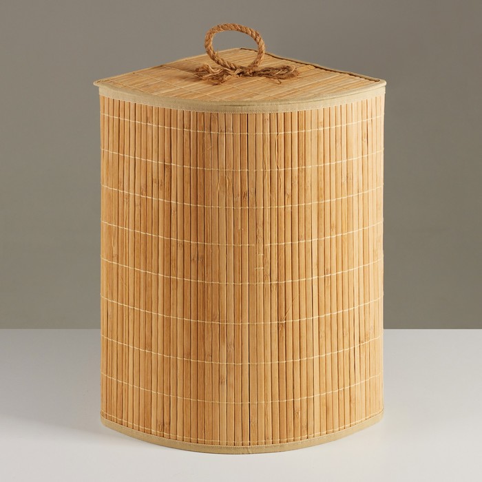 Корзина для хранения, угловая, с крышкой и ручками, складная, 32 х 32 х 50 см, бамбук, джут
Корзина для хранения, угловая, с крышкой и ручками, складная, 32 х 32 х 50 см, бамбук, джут