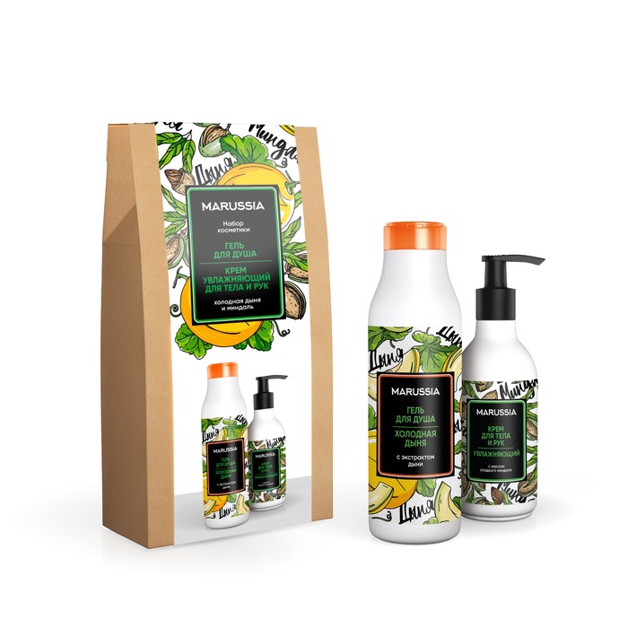 Подарочный набор MARUSSIA "Холодная дыня": гель для душа 400 мл + крем для рук 150 мл
Подарочный набор MARUSSIA "Холодная дыня": гель для душа 400 мл + крем для рук 150 мл