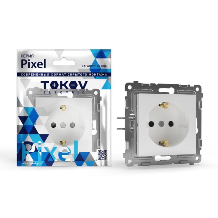Розетка TOKOV ELECTRIC, Pixel, 1-м, 16А, IP20, с з/к, с защ. шторкой, белый, TKE-PX-R1ZSF-C01
Розетка TOKOV ELECTRIC, Pixel, 1-м, 16А, IP20, с з/к, с защ. шторкой, белый, TKE-PX-R1ZSF-C01