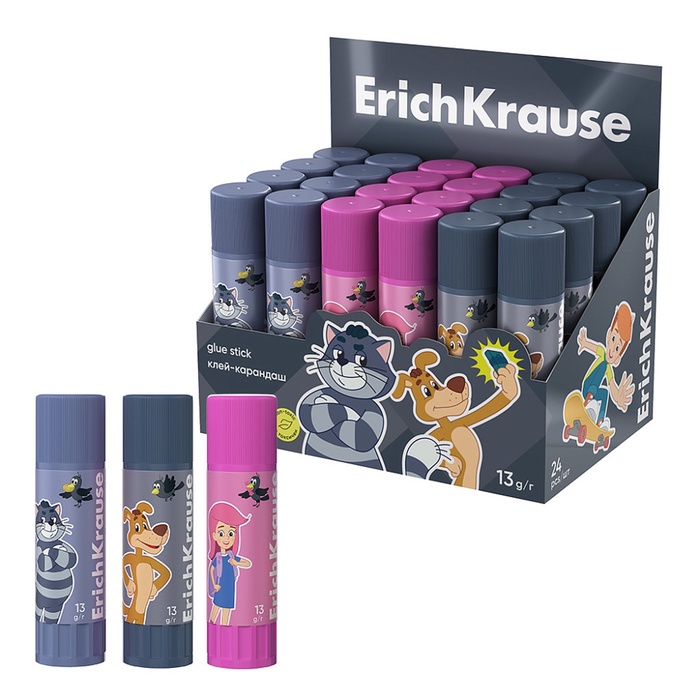 Клей-карандаш 13г ErichKrause EasyStick "Простоквашино" PVP, экономичный расход, микс
Клей-карандаш 13г ErichKrause EasyStick "Простоквашино" PVP, экономичный расход, микс