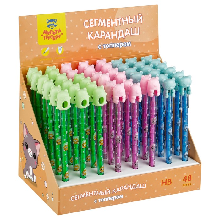 Карандаш чернографитный сегментный Мульти-Пульти "Зверята", с ластиком-топпером, МИКС
Карандаш чернографитный сегментный Мульти-Пульти "Зверята", с ластиком-топпером, МИКС