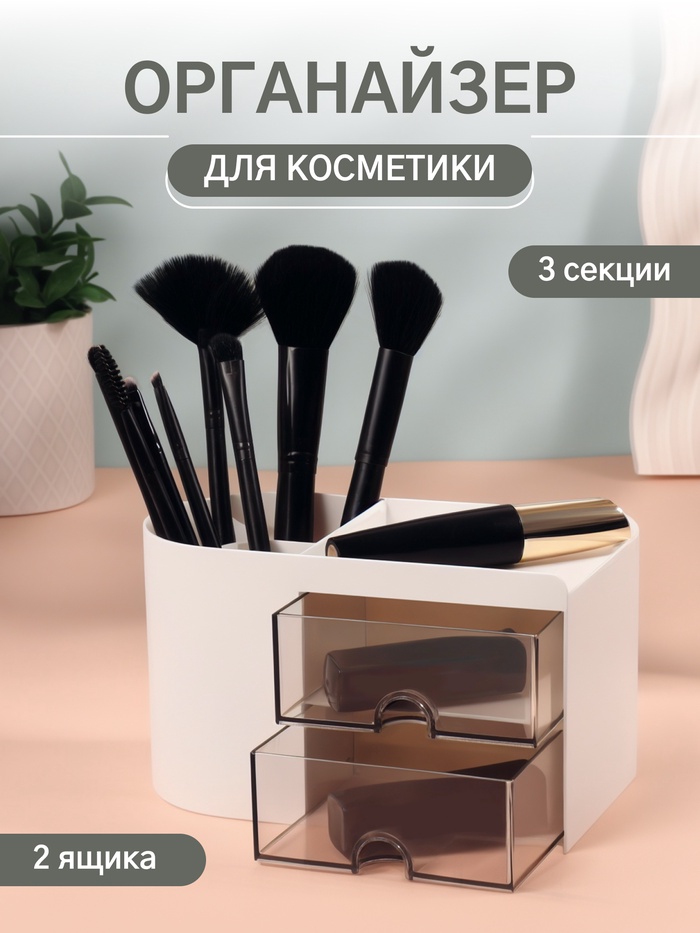 Органайзер для хранения, 3 секции, 18 × 10 × 10 см, цвет белый/чёрный/полупрозрачный
Органайзер для хранения, 3 секции, 18 × 10 × 10 см, цвет белый/чёрный/полупрозрачный