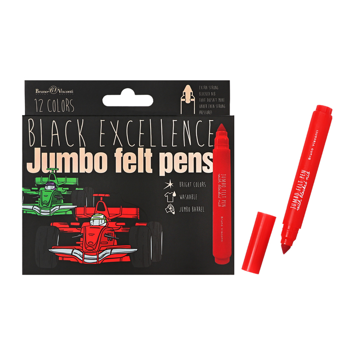 Фломастеры 12цв BrunoVisconti BLACK EXCELLENCE, пласт, круг, антивандал, в карт коробке
Фломастеры 12цв BrunoVisconti BLACK EXCELLENCE, пласт, круг, антивандал, в карт коробке