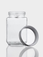 Банка для сыпучих Доляна «Призма», 750 мл, 9×14.5 см, с металлической крышкой, стекло, прозрачная - Фото 2