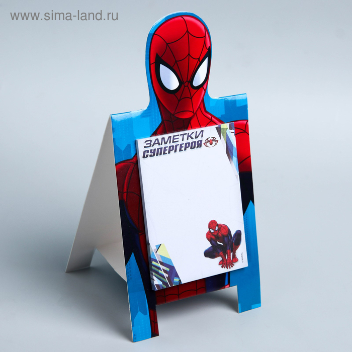 Блок с отрывными листами на подставке "Заметки супер-героя" , Человек-Паук, 30 листов - Фото 1