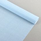 Бумага для упаковки и поделок, гофрированная, нежно-голубая, однотонная, двусторонняя, рулон 1 шт., 0,5 х 2,5 м - фото 9670284