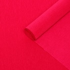 Бумага для упаковки и поделок, гофрированная, красная, вишневая, однотонная, двусторонняя, рулон 1 шт., 0,5 х 2,5 м - фото 9800746