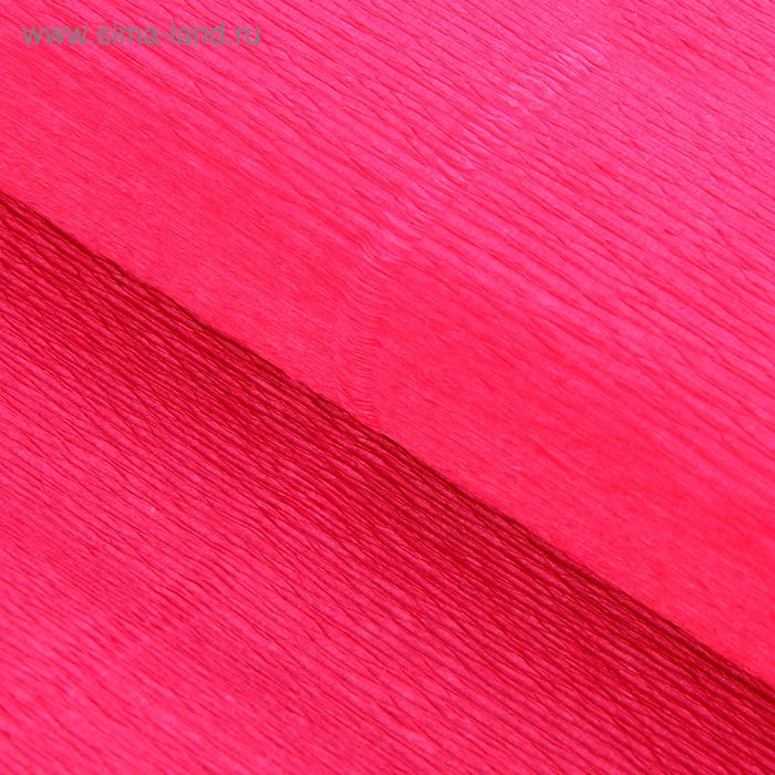 Бумага для упаковок и поделок, Cartotecnica Rossi, гофрированная, ярко-розовая, однотонная, двусторонняя, рулон 1 шт., 0,5 х 2,5 м - Фото 1