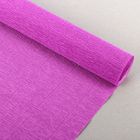 Бумага для упаковок и поделок, гофрированная, розовая, орхидея, однотонная, двусторонняя, рулон 1 шт., 50 см х 2,5 м - Фото 2