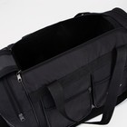 Сумка спортивная, отдел на молнии, 4 наружных кармана, длинный ремень, цвет чёрный - Фото 3