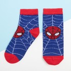 Носки детские "Человек-паук: Самый смелый", 14-16 см, 2-3 года, 80% хлопок, 17% полиамид, 3% эластан - Фото 1