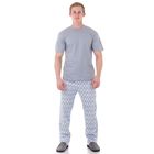 Пижама мужская, цвет серый, размер 52 - Фото 1