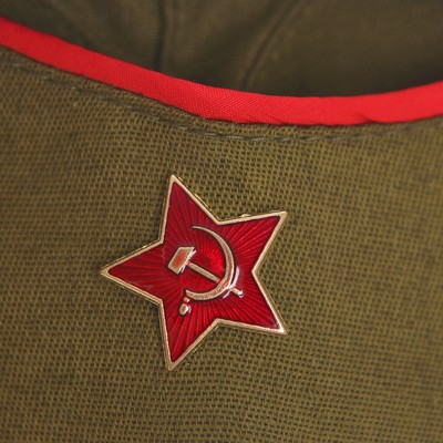 Карнавальный костюм для девочки «Военный», платье, ремень, пилотка, рост 104–110 см
