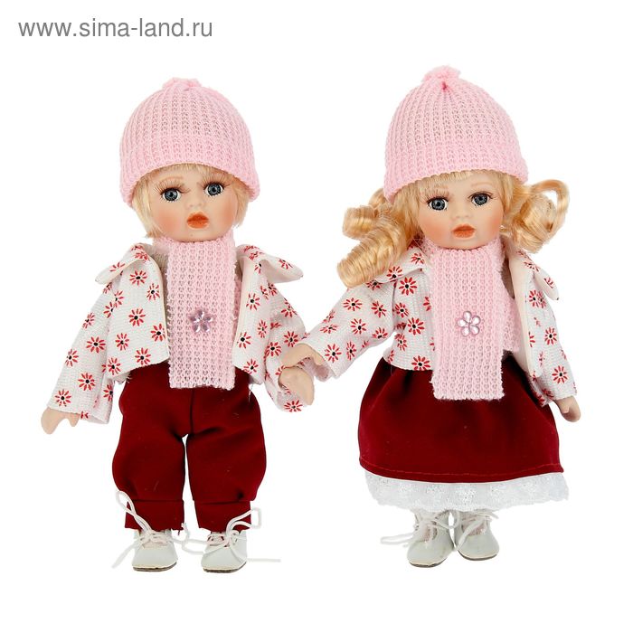Кукла коллекционная керамика "Маша и Сережа" набор 2 шт 20 см - Фото 1