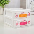 Мини - комод для мелочей 2 секции «Вязание», 12,5×9×8 см, цвет МИКС - Фото 4