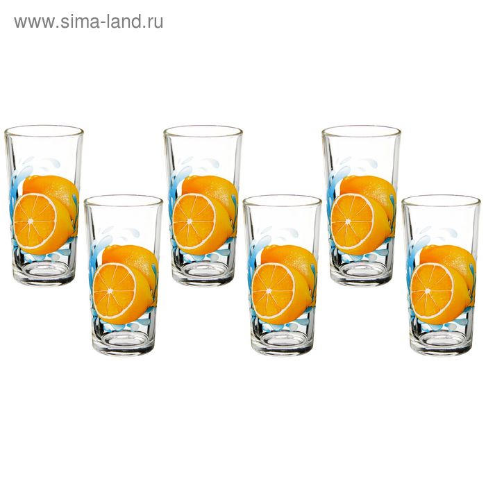 Набор стаканов 200 мл «Лимон», 6 шт - Фото 1