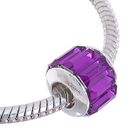 Бусинка "Грани", цвет фиолетовый в серебре - Фото 1