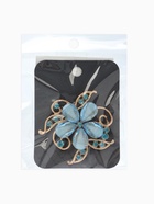 Брошь «Цветок Незабудка», голубая в золоте - Фото 6