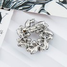 Брошь «Круг витой», цвет чёрно-белый в серебре - Фото 2