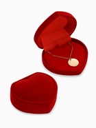Футляр под набор украшений «Сердце», бархатный, 9×8.5 см, красный - Фото 1