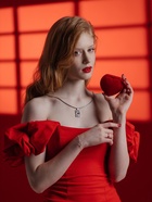 Футляр под набор украшений «Сердце», бархатный, 9×8.5 см, красный - Фото 11