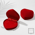 Футляр бархатный под набор «Сердце»9×8,5, цвет красный - фото 5758978