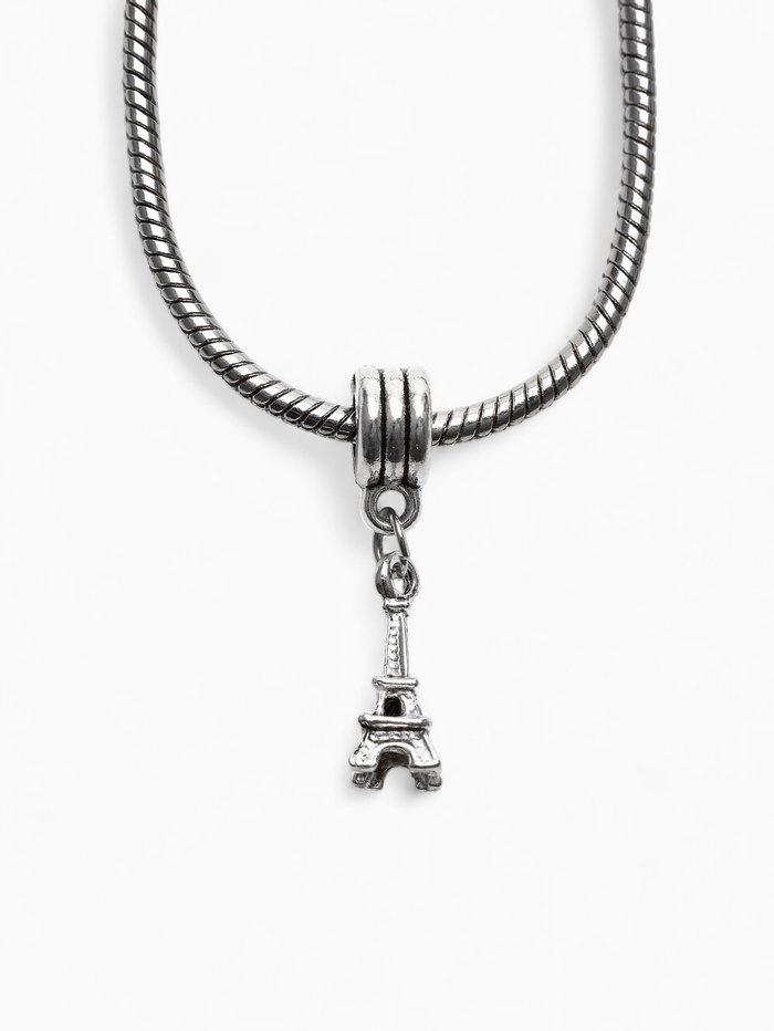Шарм подвеска «Париж», цвет серебро