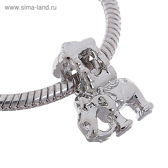Подвеска "Слон", цвет серебро