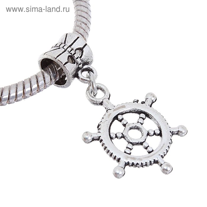 Подвеска «Штурвал», цвет серебро