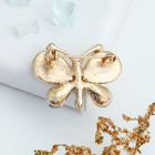 Брошь "Бабочка" весенняя, цвет коричневый в золоте - Фото 2