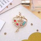 Брошь «Балерина» книксен, цветная в золоте - Фото 1