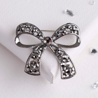 Брошь «Бант», цвет серый - Фото 1