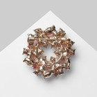 Брошь «Круг витой», малиновая в золоте - Фото 3